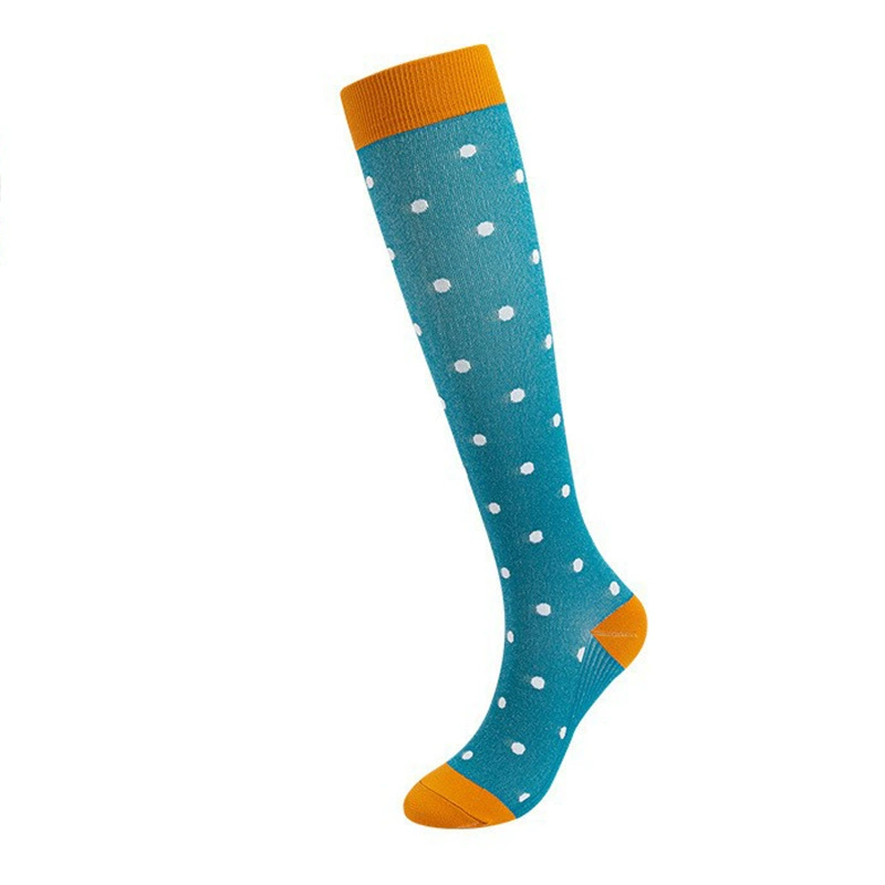 Compression Running Socks, Unisex Jacquard Knee-High Socks, Multiple Patterns, S/M & L/XL