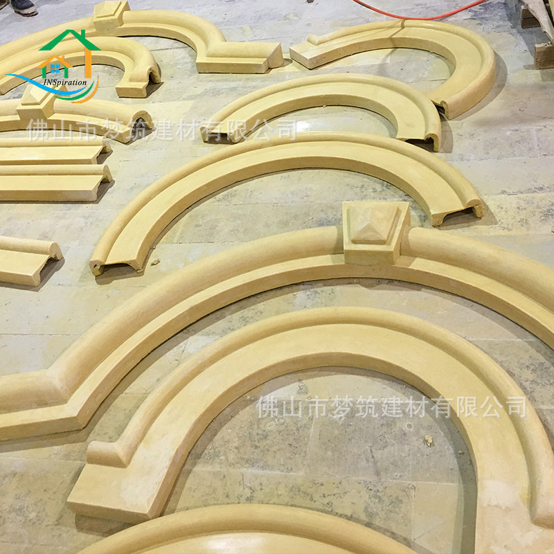 罗马线条 GRC罗马柱 别墅欧式外墙造型水泥构件线条厂家定制构件