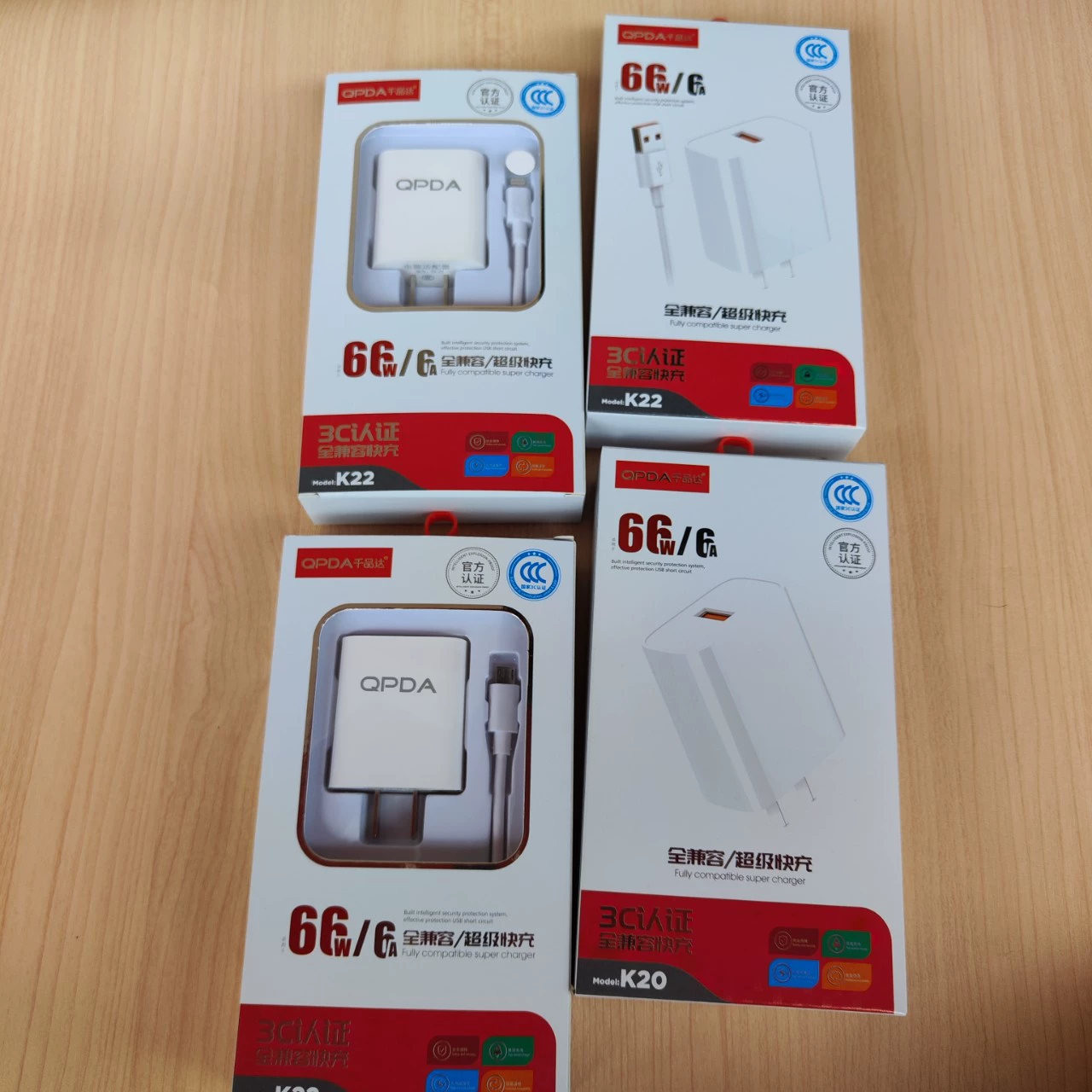 Brand K20 K22 66W Полная и флеш-зарядка подходит для Android Pin Fruit Мобильного телефона Флеш-зарядка