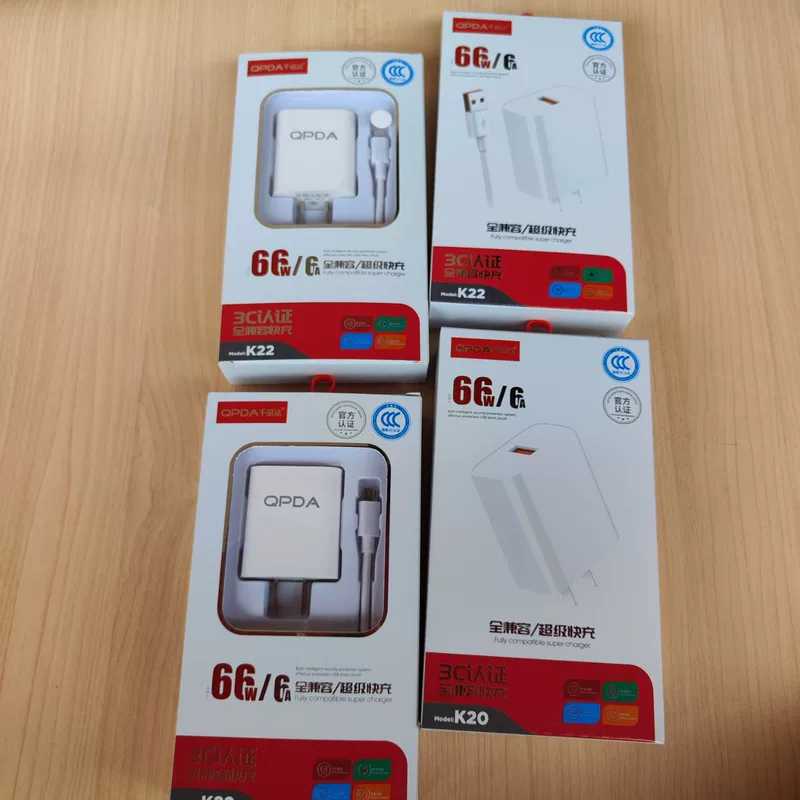 Brand K20 K22 66W Полная и флеш-зарядка подходит для Android Pin Fruit Мобильного телефона Флеш-зарядка