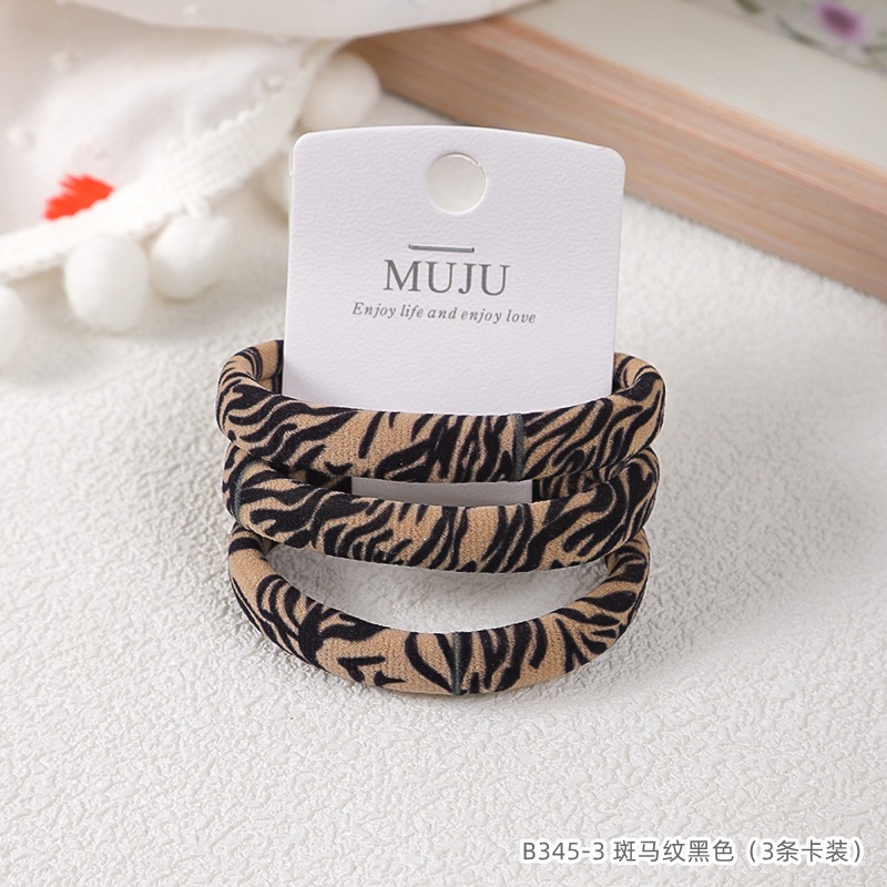 [Carga de tarjeta] sensación de alto nivel coreano de cabello de código de barras de moda de alta elasticidad de cabello anillo de cabello correa de cola de caballo