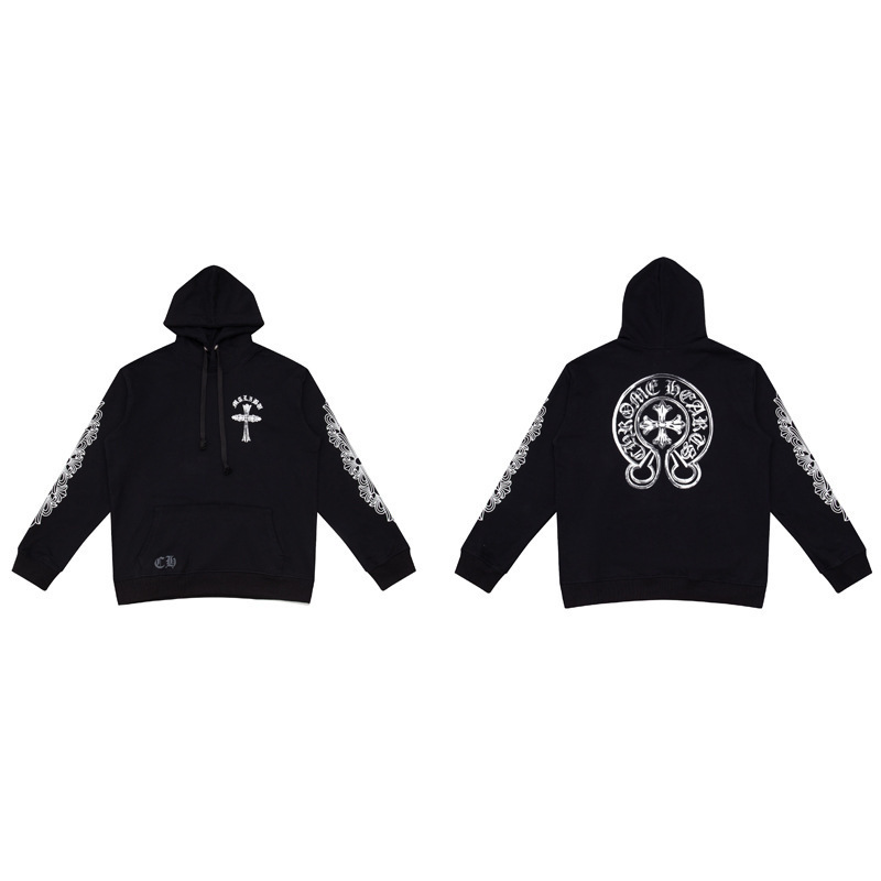 24ss年新款高品质Chrome Hearts 马蹄十字架连帽拉链卫衣工厂批发|undefined
