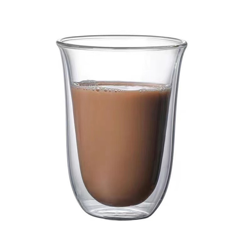 Hogar multi-modelo creativo taza de café de doble capa taza transparente taza de agua aislada taza de vidrio de doble capa taza de beber
