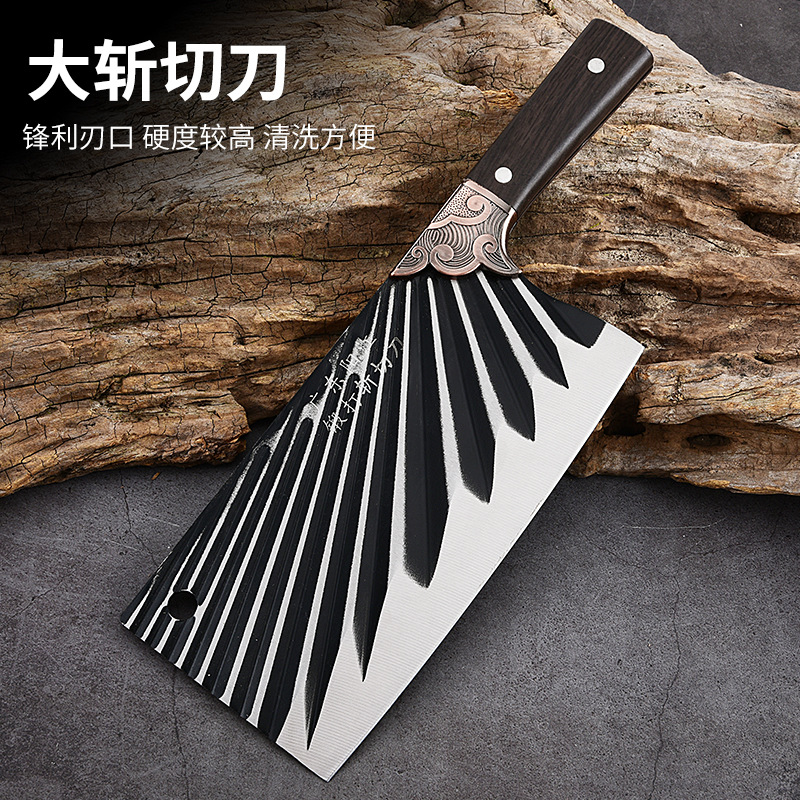 江湖龍泉手工鍛打菜刀家用斬切兩用刀廚師用刀鋒利斬骨刀廚房刀具