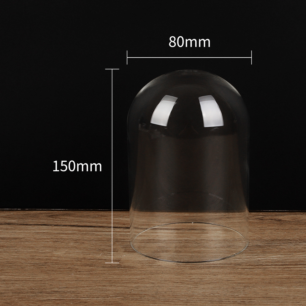 Flor inmortal cubierta de vidrio DIY hecha a mano micro paisaje decoración de escritorio cubierta de vidrio caja de exhibición cubierta de vidrio de flor inmortal