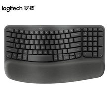 Logitech罗技WaveKeys无线蓝牙双模人体工学键盘黑色