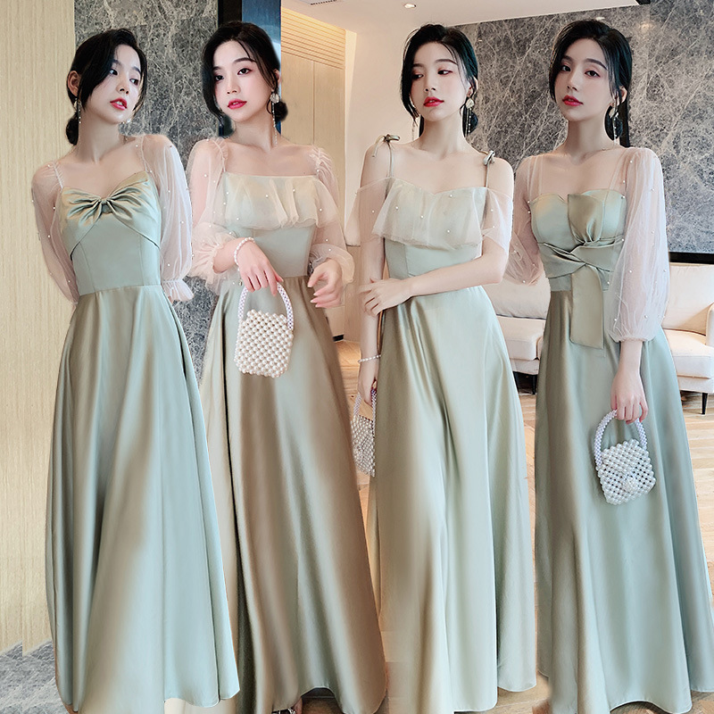 Sisters' Group Bridesmaid Dresses 2026 New Summer Graduation Ceremony Elegant Party Dresses That Can Be Worn Casually or as Satin Evening Gowns Sisters' Group Bridesmaid Dresses 2026 New Summer Graduation Ceremony Elegant Party Dresses That Can Be Worn Casually or as Satin Evening Gowns
