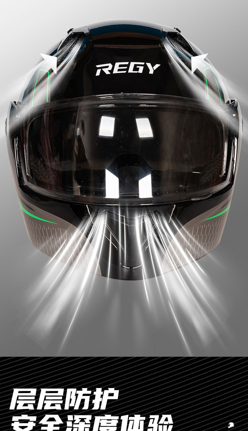Men's and Women's Riding Helmets Revealing Helmets New GB Double Lens Electric Car Helmet Warm Motorcycle Helmet Safety Helmet