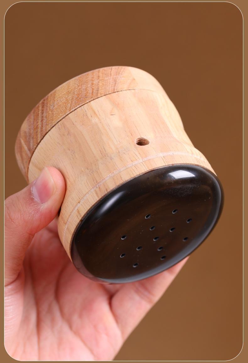 Peach Blossom Facial Moxibustion Tool Bian Stone Moxa Jar Warm Therapy Device with 10ml Mugwort Essential Oil specifications