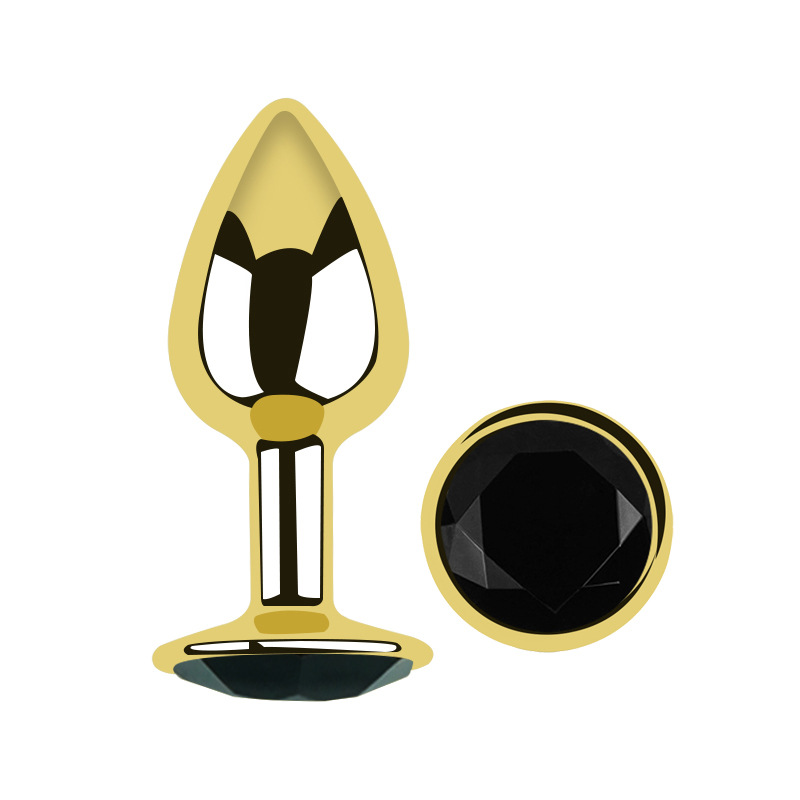 Traje de oro de acero inoxidable corte trasero pequeño anal plug back corte embolia Comercio exterior suministros para adultos productos del sexo