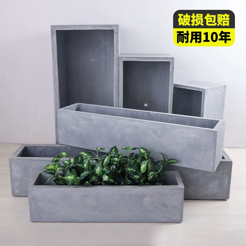 Прямоугольный цементный цветочный горшок новый яслс открытый балкон внутренний двор зеленый пол горшок