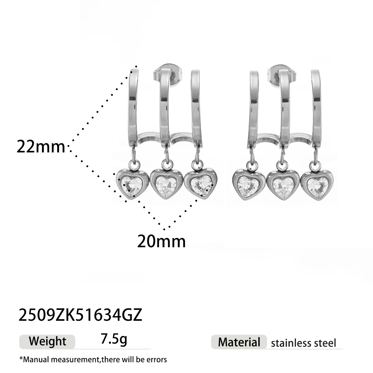 Taina europa y americana pendientes de acero inoxidable para mujeres lujosas de alto nivel amor colgante oro y plata de acero de titanio de dos colores joyas de orejas
