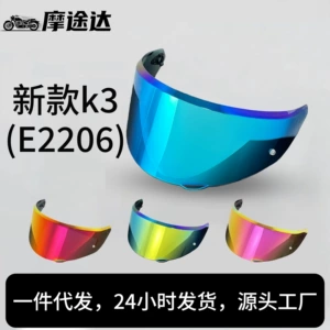 Yeni K3 Motosiklet Dəbilqə Lensi (E2206) HD, UV Əleyhinə, Çoxrəngli Dizayn