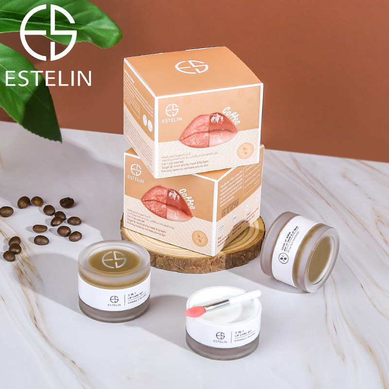 Honey peach VC Y cherry lip scrub moisturizing lip film lip balm three-in-one anti-rupture