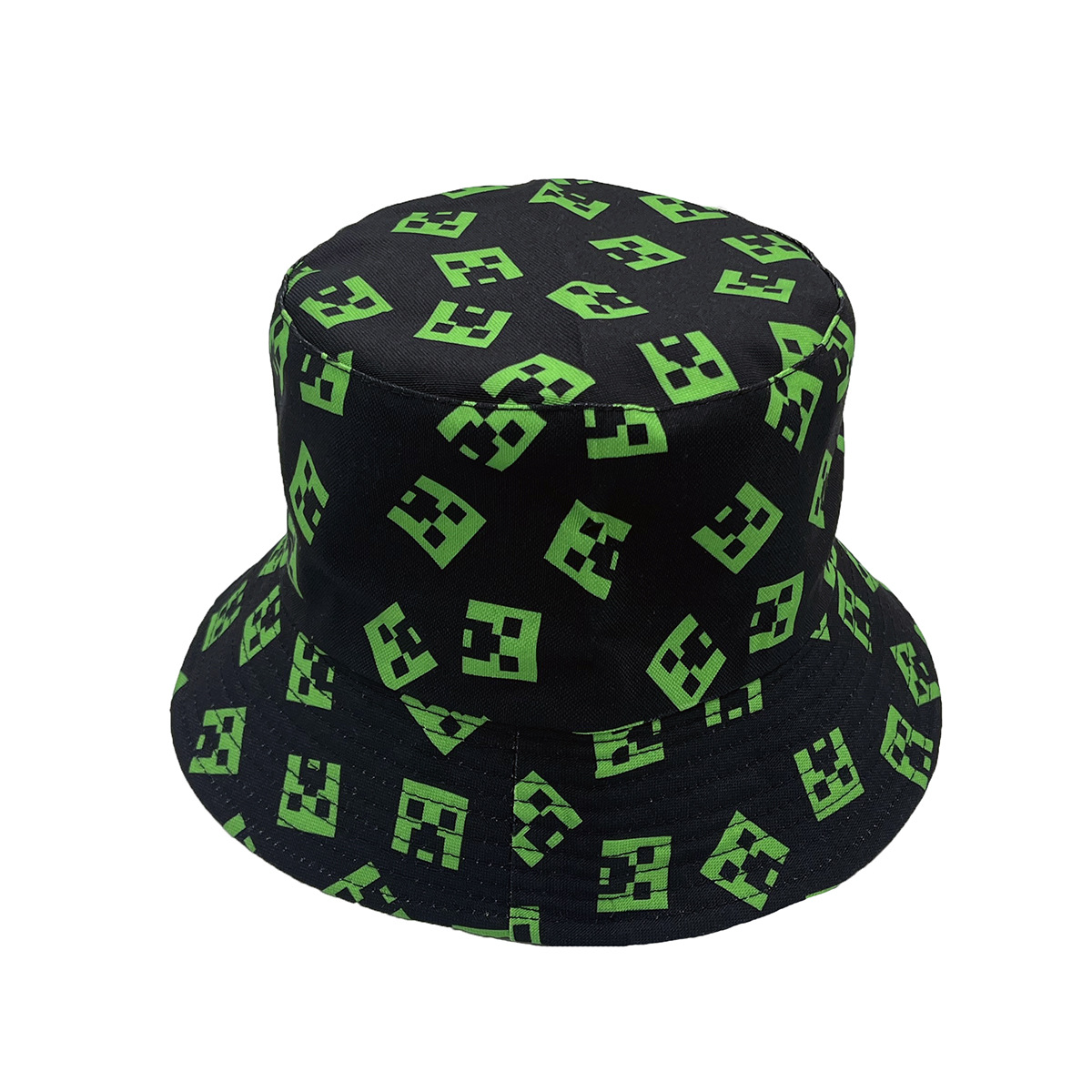 Polyester Material Game Pattern Unisex Ig Style Game Wide Eaves Bucket Hat