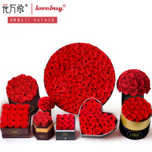 永生花亚克力抱抱桶成品系列情人节玫瑰花蘑菇头亚马逊圣诞节礼物