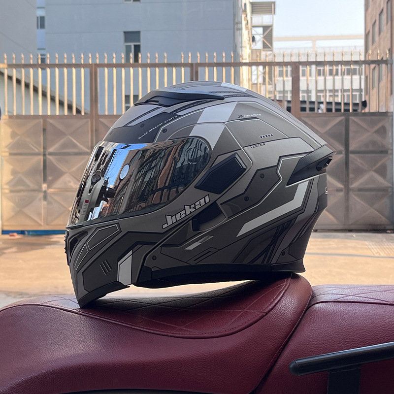 JIEKAI 3C certificado casco de motocicleta para hombres y mujeres casco completo de motocicleta casco de exposición Bluetooth casco de coche eléctrico