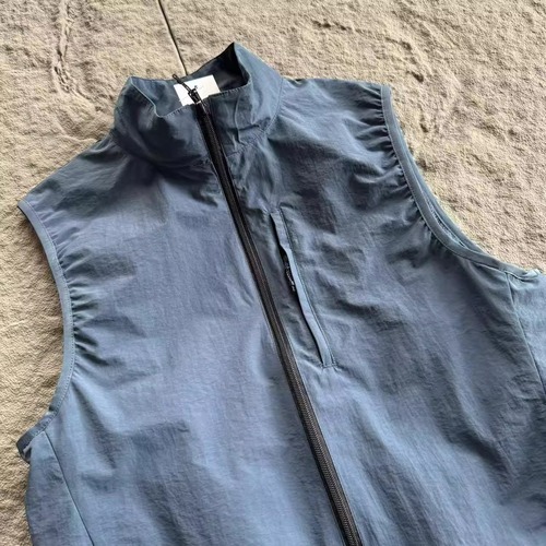 Summer Thin Outdoor Functional Windproof Vest Men's Mountain Style Lightweight Stand-up Collar Sports Climbing Sleeveless Jacket Vest