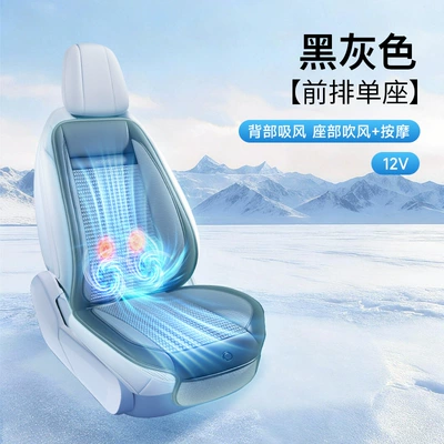 Cool pad | massage function, breathable, cooling fan, and - black-and-gray-hair-dryer-massage-12v-back-suction-seat-dryer