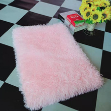 现代简约毛地毯厚丝卧室茶几家用进门脚垫进门客厅纯色长毛地毯