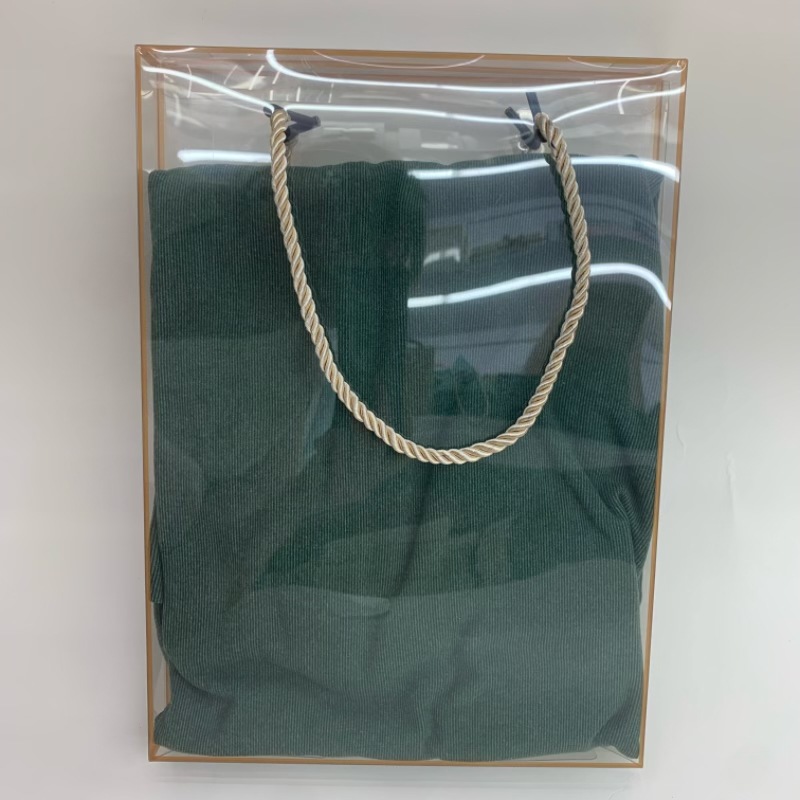 Spot pvc cuadrado caja transparente caja de regalo hecha a mano PP caja de plástico esmerilado caja plegable caja de color de impresión PET