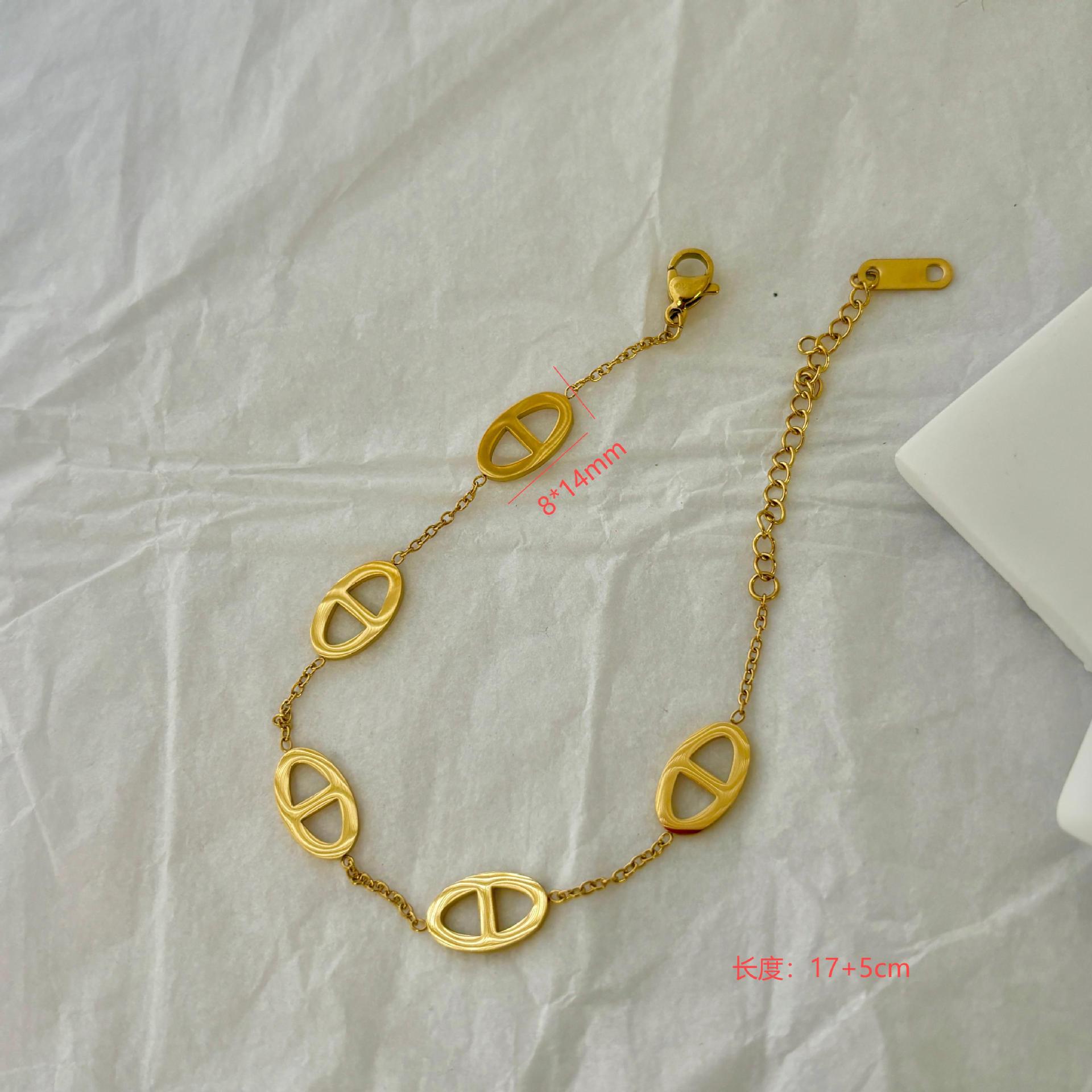 돼지코 팔찌 골드