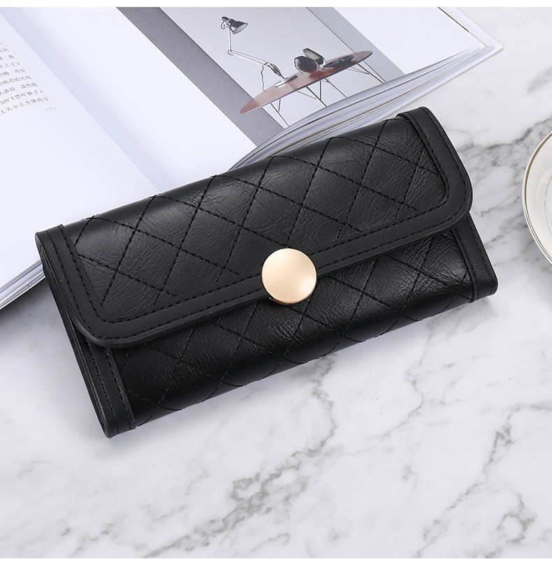 Women's Solid Color Pu Leather Buckle Coin Purses display picture 3