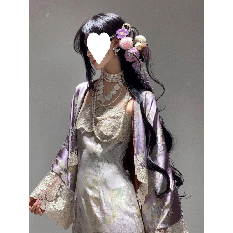 Летнее платье 2025 года больших размеров в китайском стиле, национальный стиль, высокое качество, женский костюм с шалью, стильный принт