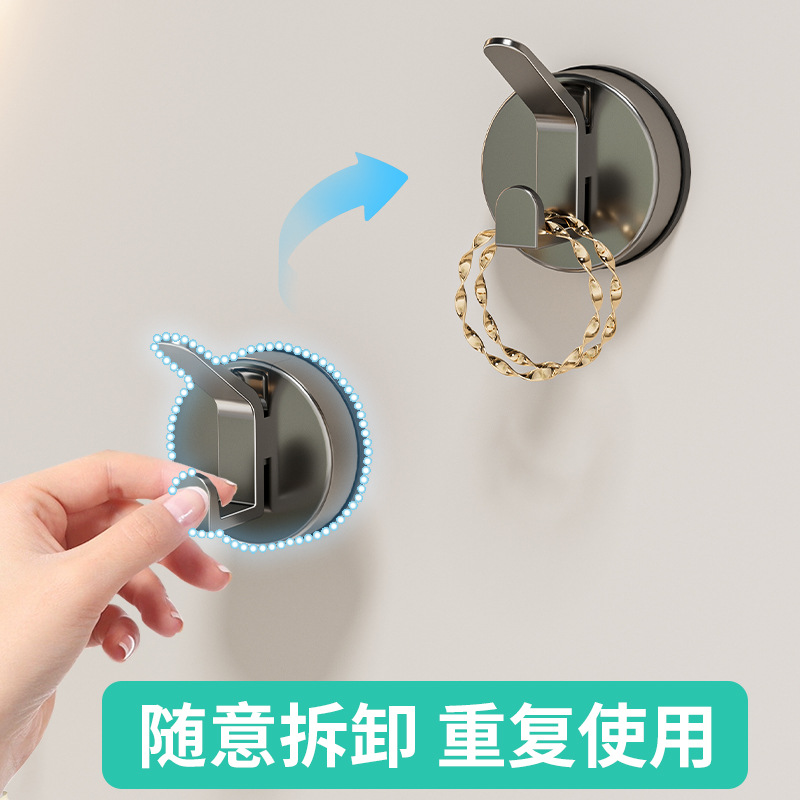 Gancho tipo ventosa, inodoro sin perforación, vacío sin costuras, adhesivo fuerte, puerta de soporte de carga para baño, gancho para ropa, gancho adhesivo