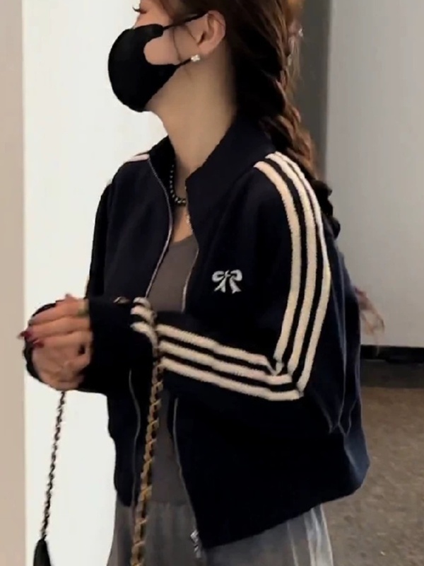 美式复古棒球服短外套女秋2025新款今年流行运动卫衣夹克上衣|undefined
