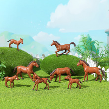 仿真迷你新款骏马 苔藓微景观装饰小摆件 多肉装饰小摆件