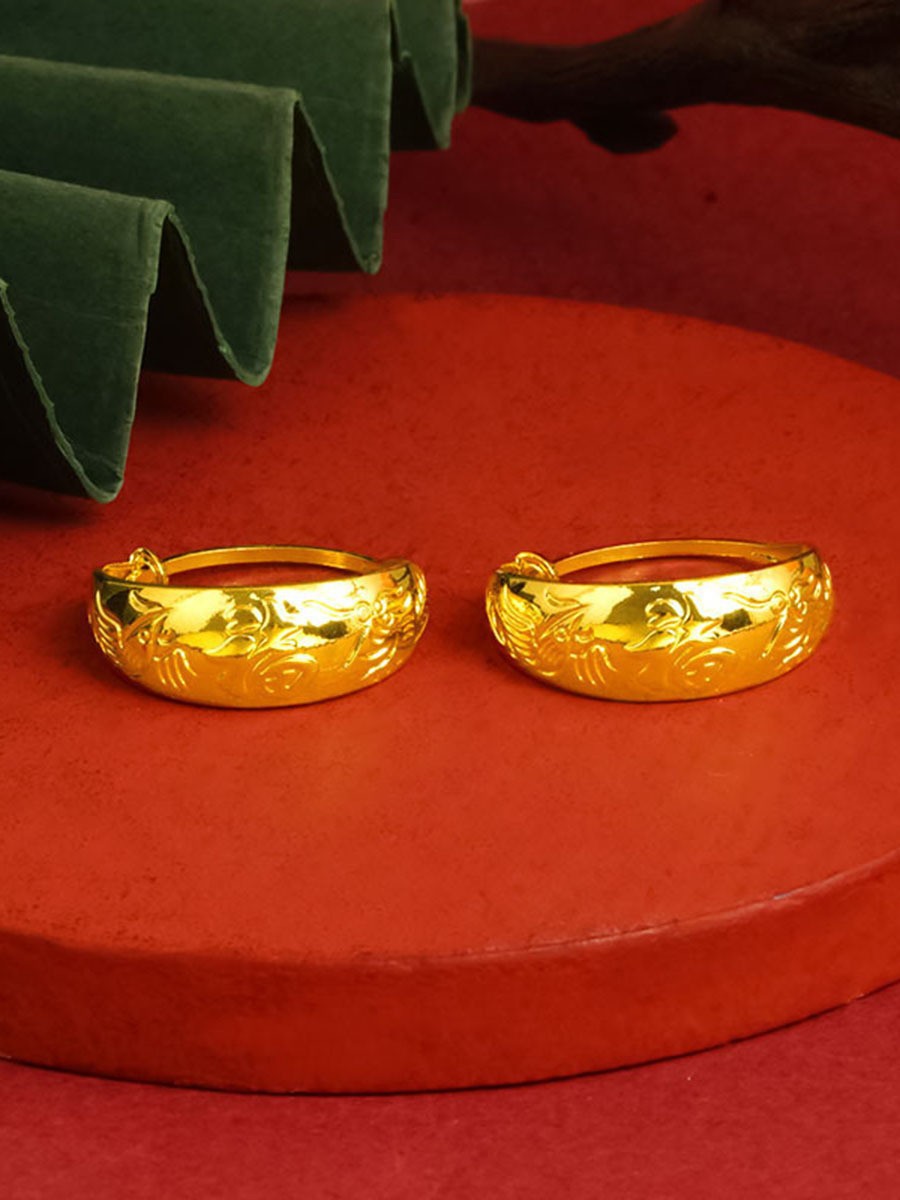 Earrings, dragon and phoenix