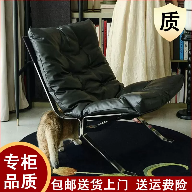 客厅休闲椅单人沙发椅极简轻奢包豪斯风巴塞罗那单人沙发椅靠背椅
