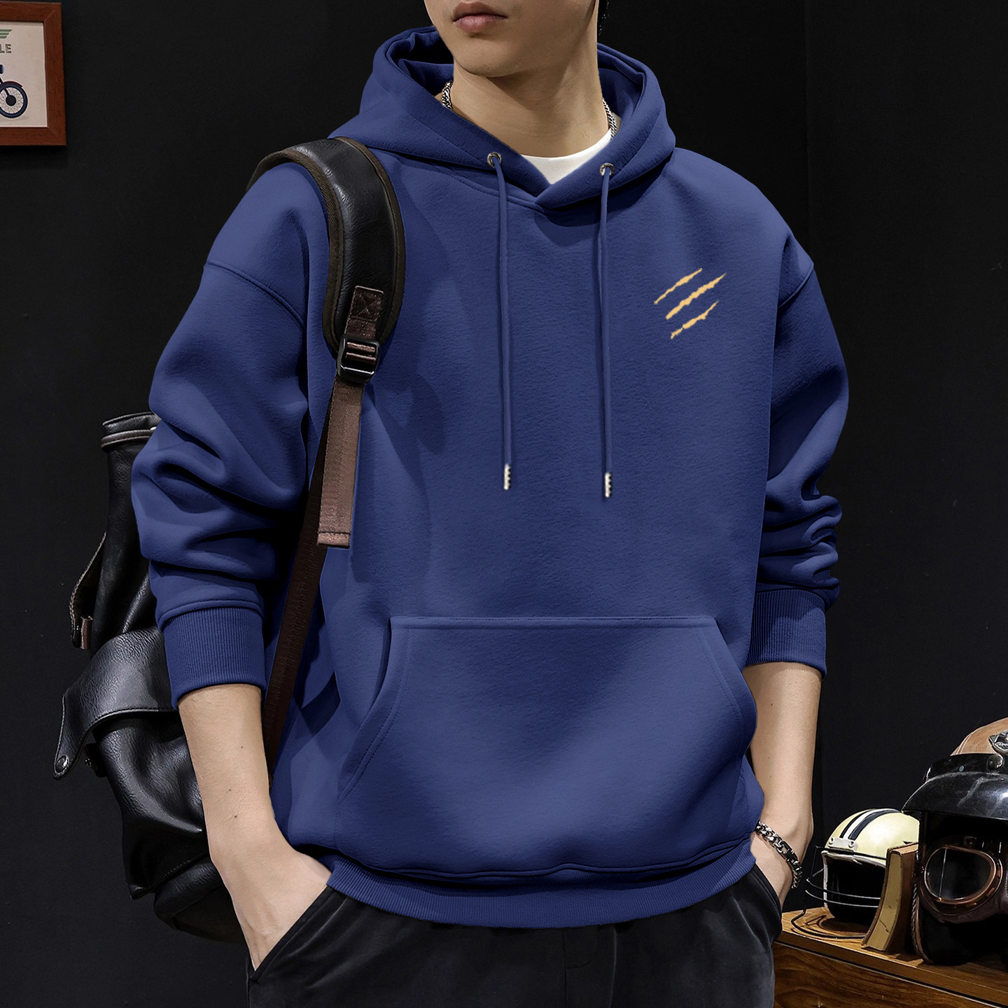 Azul escondido con sudadera normal - 2151
