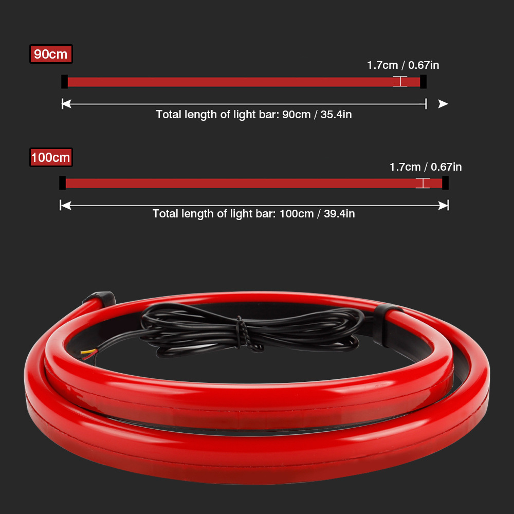 Car Modification Universal through Tail Light LED Streamer Steering High Brake Light High Bright Warning Light Amazon