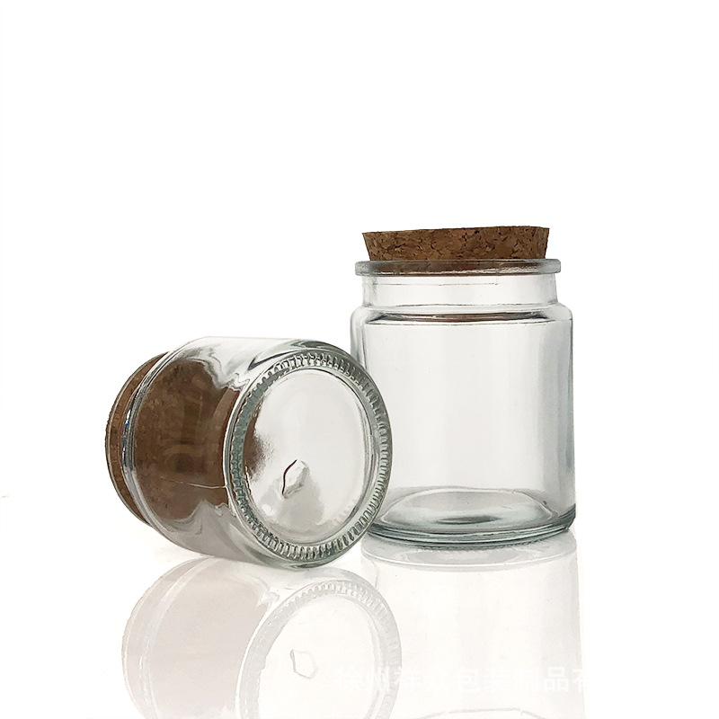 Transparente vidrio grande fragancia vela taza de almacenamiento 100ml transparente romántica DIY vela hecha a mano