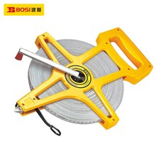 波斯工程软尺架式纤维长尺长卷尺100米测量皮卷尺手提尺 皮卷尺