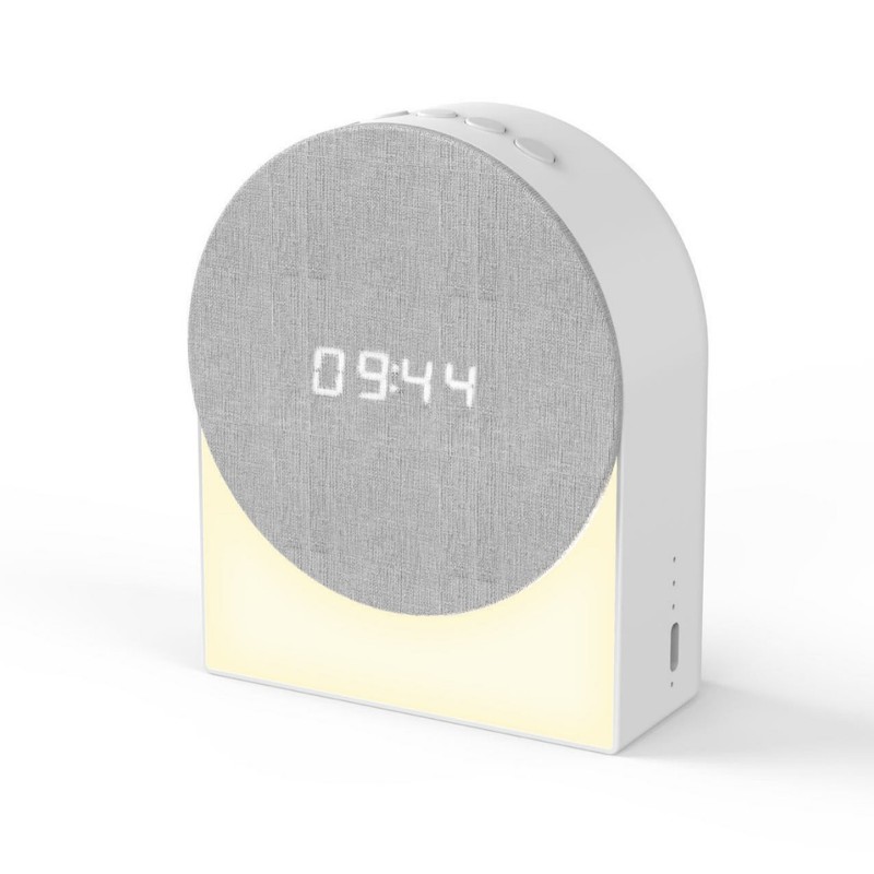 新しい SM04 多機能ホワイトノイズ睡眠器具 Bluetooth スピーカーファブリックナイトライトタイマー時計目覚まし時計付き|undefined