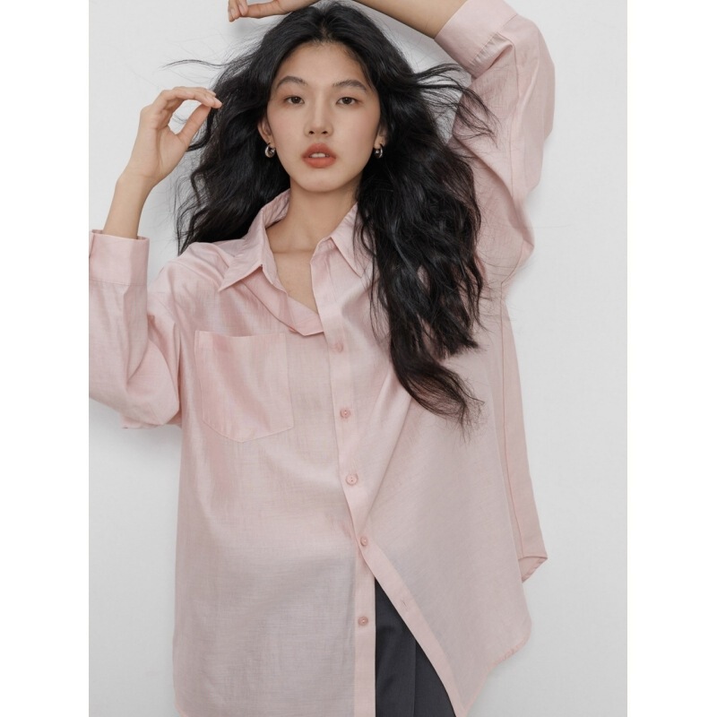 New Arrival Price: Women's Tencel Sunscreen Shirt for Commuting, Spring 2026 New Model, Silk Long Sleeve, Loose Design New Arrival Price: Women's Tencel Sunscreen Shirt for Commuting, Spring 2026 New Model, Silk Long Sleeve, Loose Design