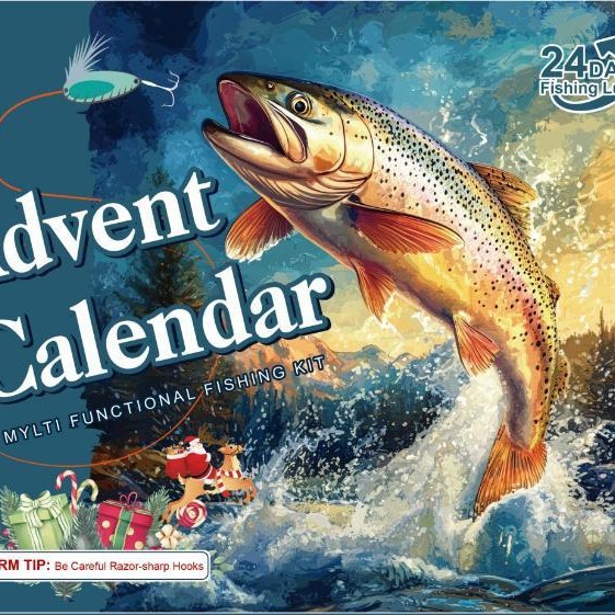 24件圣诞路亚饵盲盒套装Advent Calender礼物鱼饵钓具渔具盲盒|undefined