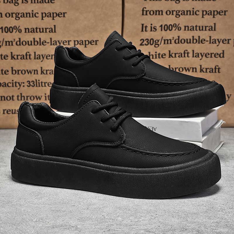 一脚蹬皮鞋男秋季新款2025商务时尚爆款百搭透气休闲防滑休闲鞋