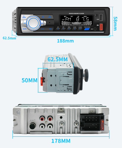 车载MP3蓝牙播放器通用主机12V无线FM收音机汽车cd机520MP3播放器