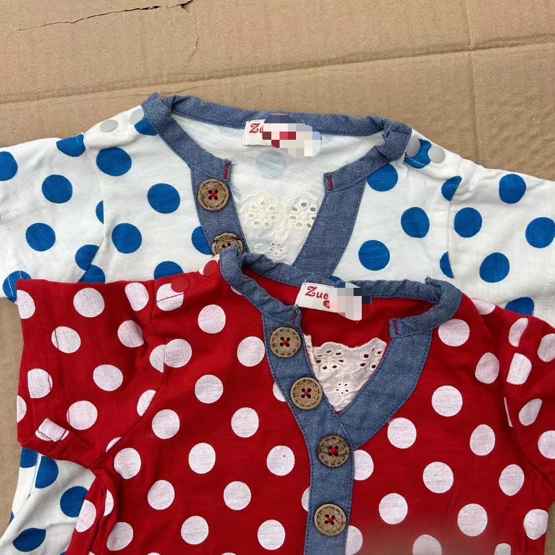 Estilo japonés solo vestido 24 verano nueva niña de manga corta falda algodón buena