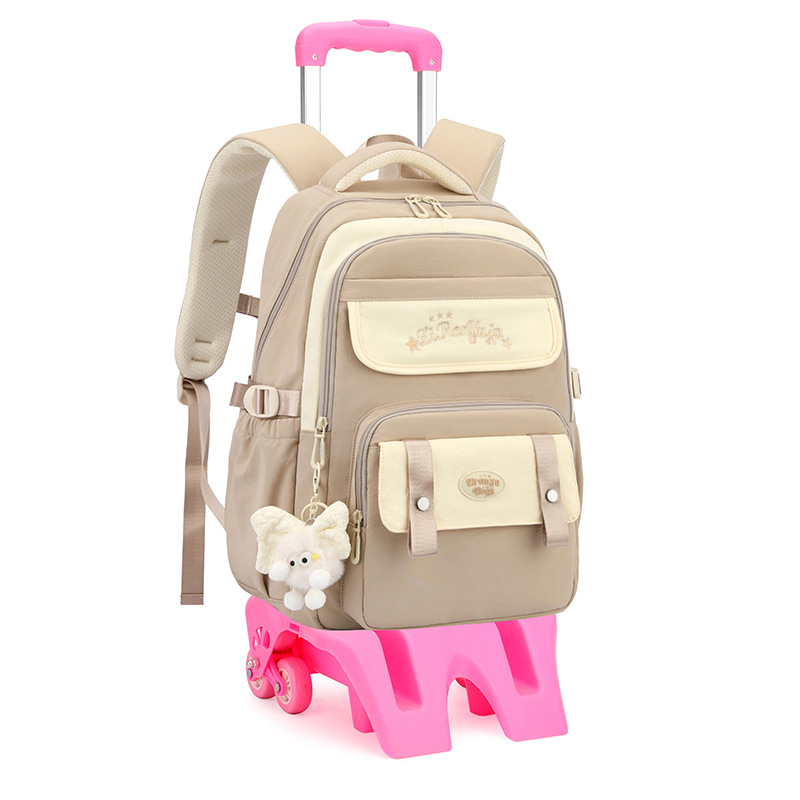 Pescado natural coreano bolso de tracción para estudiantes de secundaria, moda de gran capacidad para estudiantes de primaria de grado 3 - 6 bolso de tracción ligero