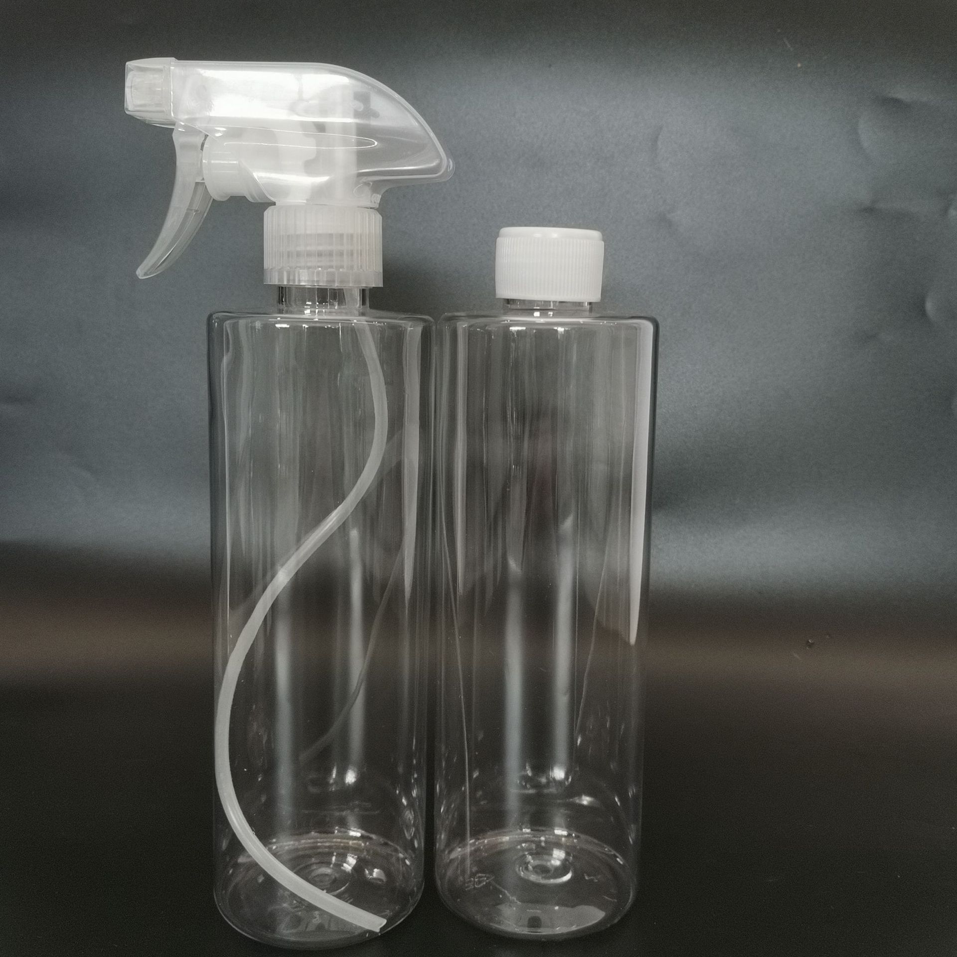 500毫升平肩透明洗发水分装瓶  PET材质乳液分装瓶纯露瓶子平肩瓶