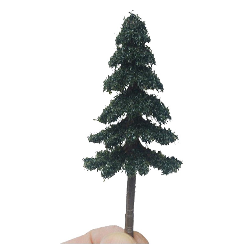 Edificio modelo de mesa de arena árbol paisaje pequeño árbol mini plástico simulación de carretera nieve Pino DIY escena material