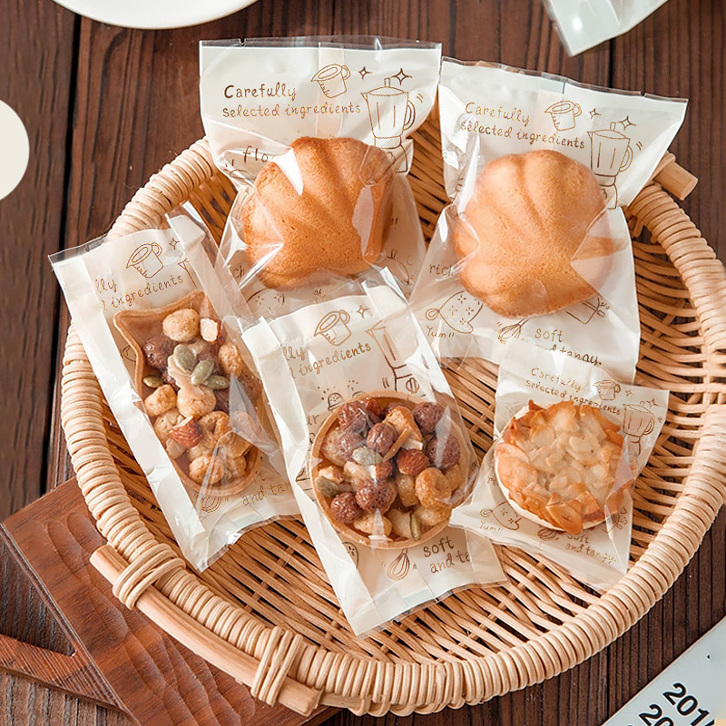 新款沙琪玛包装袋透明机封袋烘培牛轧饼干月饼蛋黄酥雪花酥包奘袋