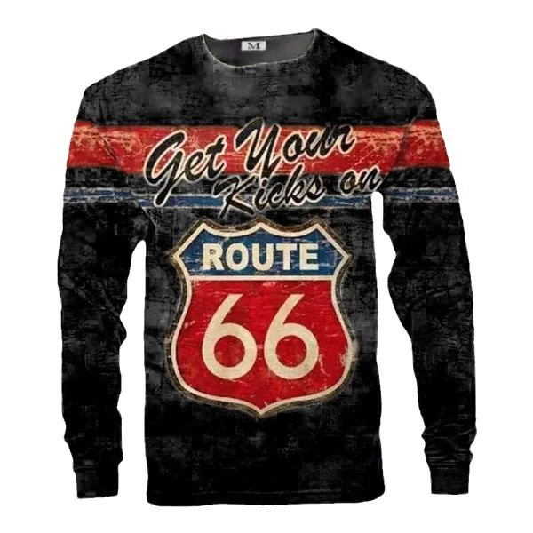 High Street serie 66 impresión digital 3D ventas directas de fábrica hombres y mujeres con el mismo estilo casual suelto suéter de cuello redondo de manga larga