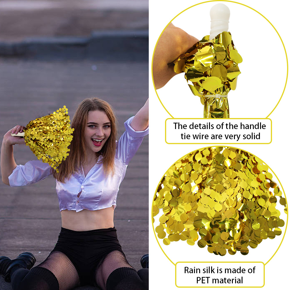 30 gramos de mango recto de flores de mano animadora para animar la bola brillante de los juegos de flores de mano accesorios de la ceremonia de apertura