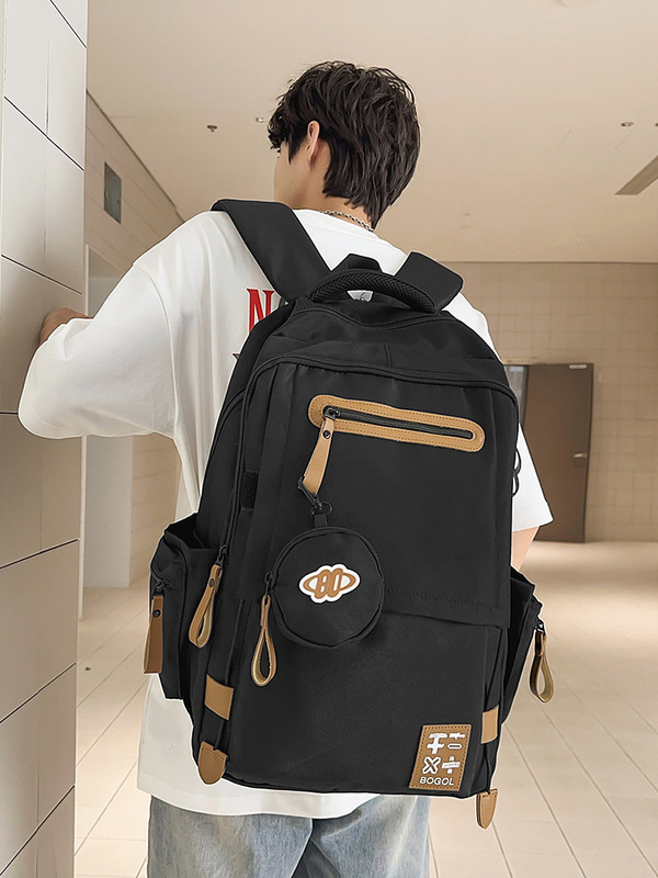2025 新しいスクールバッグメンズ誕生日カジュアル旅行バックパック大容量中学生コンピュータバックパックトレンディ|undefined